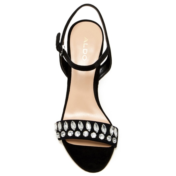 Aldo Womens Suede Open Toe High Block Heel Sandals - Picture 3 of 3